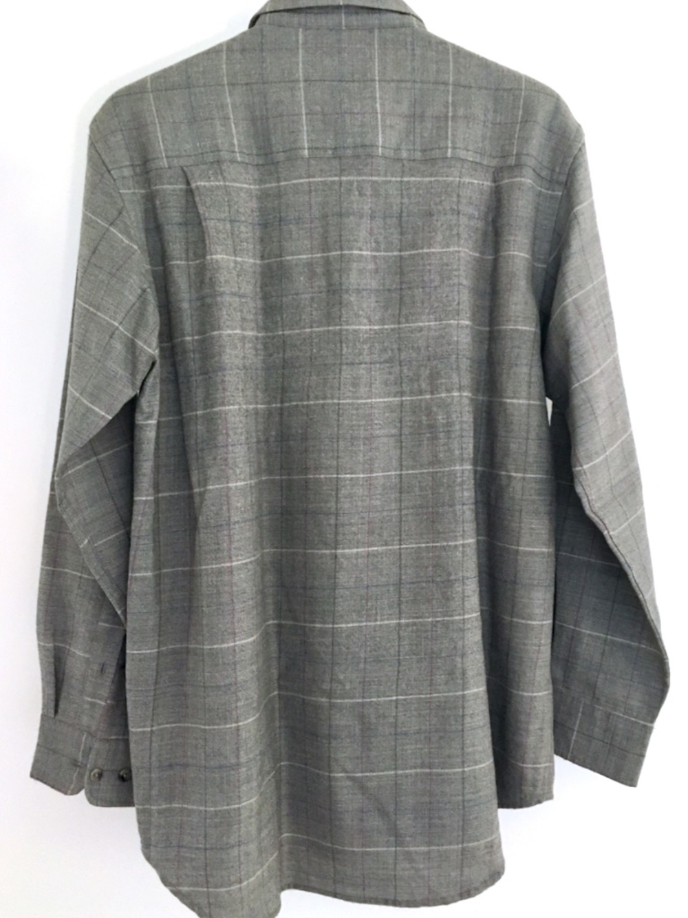 Kansai Yamamoto 1990s Wool Minimal Grid Check Shirt - Picture 3 of 5